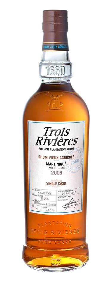 Trois Rivières – Millésime 2006 – Single Cask – Fût 23-206 – Rhum Vieux Agricole, Martinique