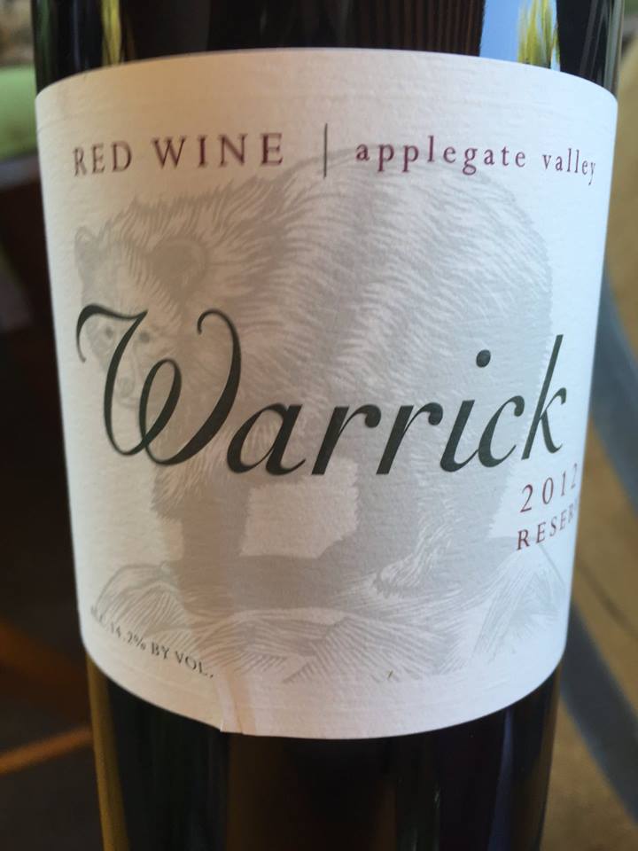 Warrick – 2012 Reserve – Red Wine – Applegate Valley 