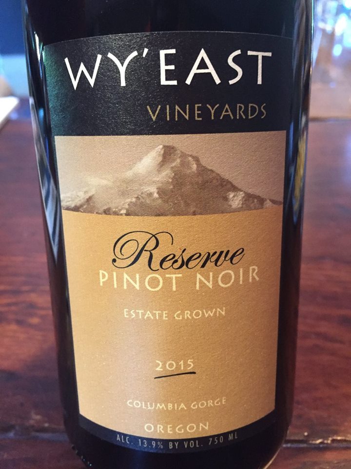 Wy’East Vineyards – Reserve Pinot Noir 2015 – Estate grown – Columbia Gorge, Oregon