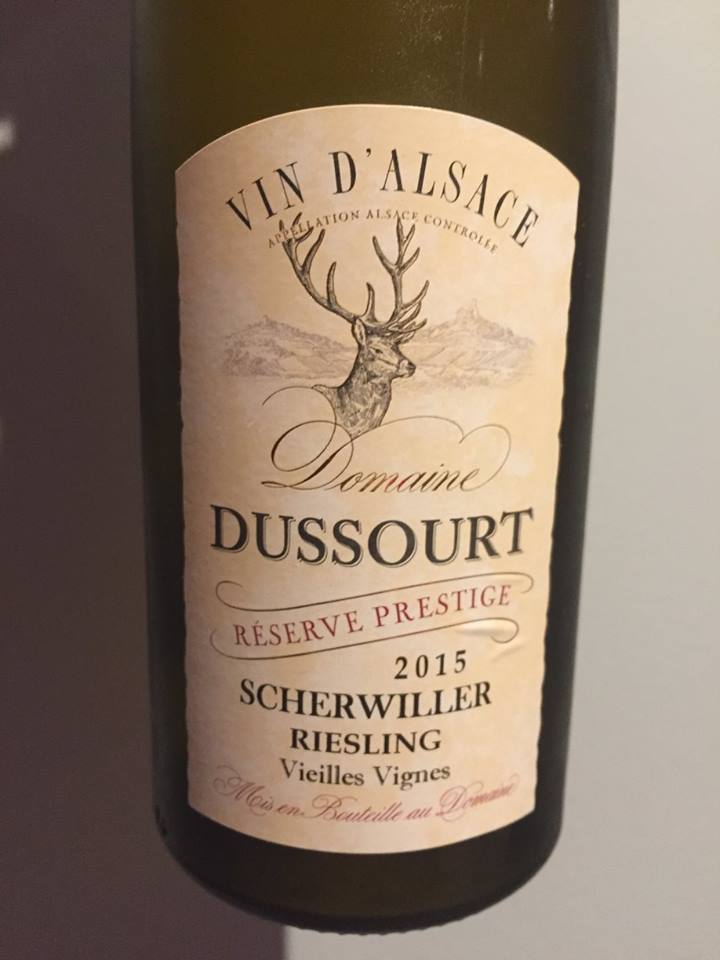 Domaine Dussourt – Reserve Prestige 2015 – Vieilles Vignes – Scherwiller Riesling – Alsace