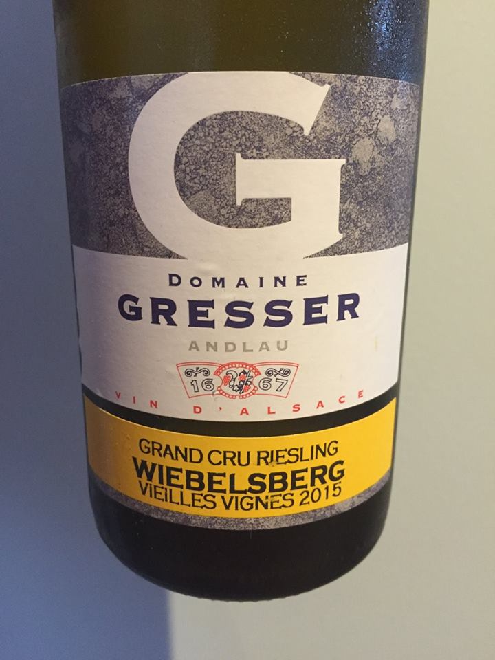 Domaine Gresser – Riesling 2015 – Wiebelsberg Grand Cru – Alsace