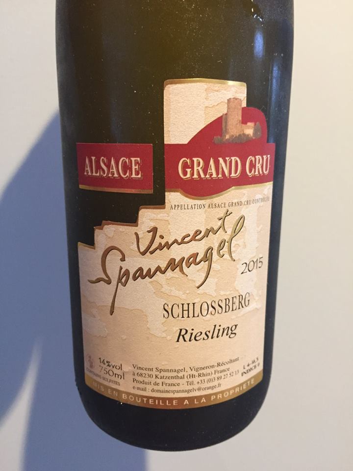 Vincent Spannagel – Riesling 2015 – Schlossberg Grand Cru – Alsace