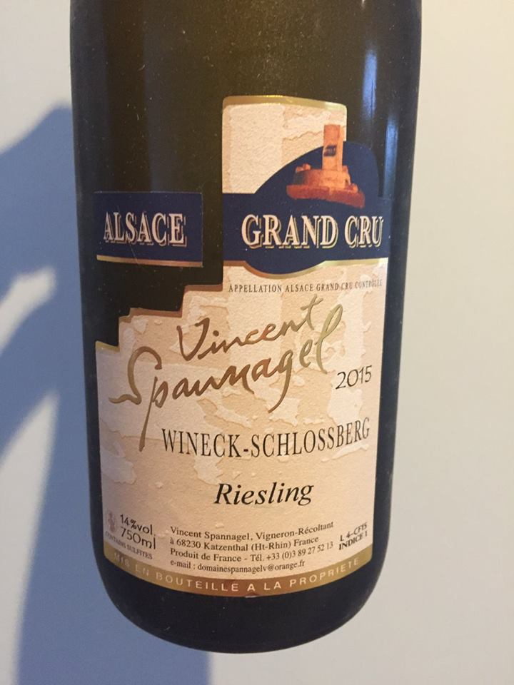 Vincent Spannagel – Riesling 2015 – Wineck-Schlossberg – Alsace Grand Cru