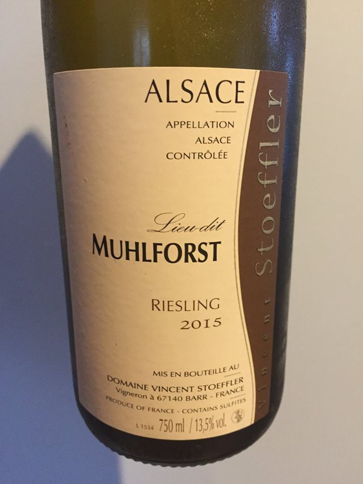 Vincent Stoeffler – Riesling 2015 – Lieu-dit Muhlforst – Alsace