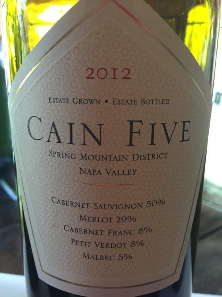 Cain Five 2012 – Napa Valley