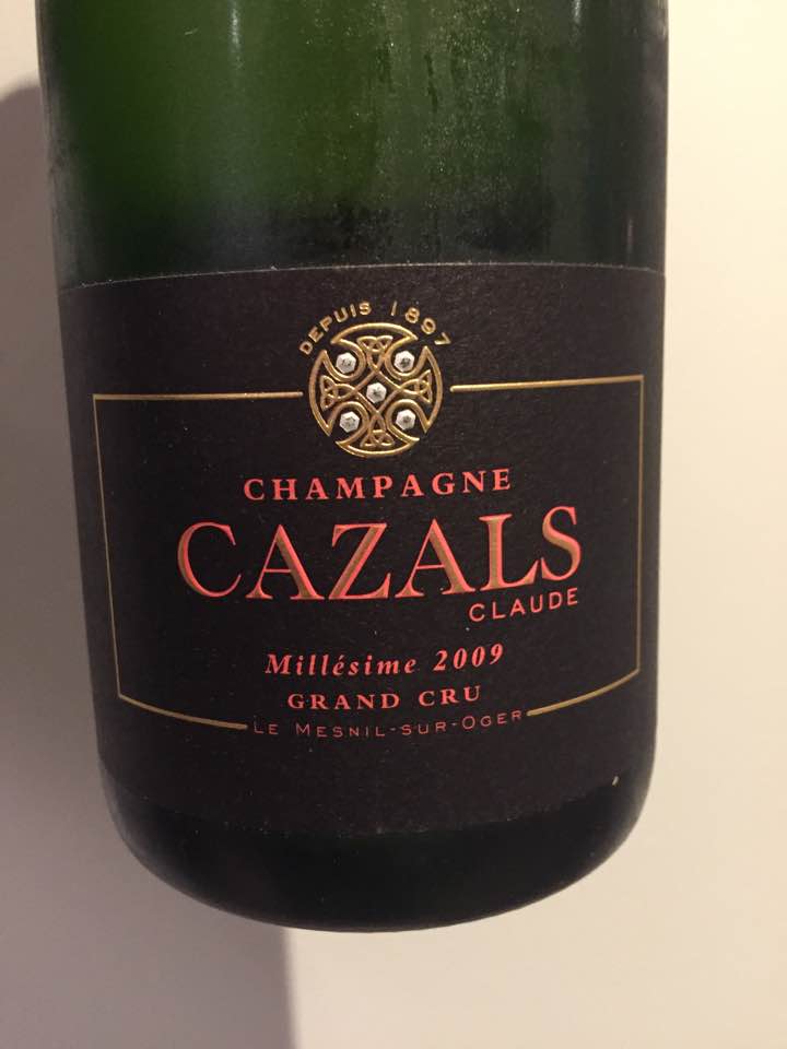 Champagne Claude Cazals – Millésime 2009 – Grand Cru