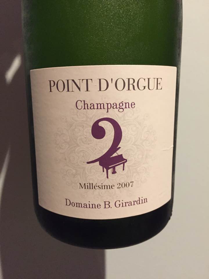 Champagne Domaine B. Girardin – Point D’Orgue 2007 – Brut