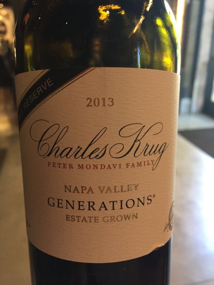 Charles Krug – Generations 2013 – Family Reserve – Estate Grown – Napa Valley