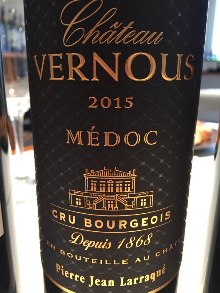 Château Vernous 2015 – Médoc – Cru Bourgeois