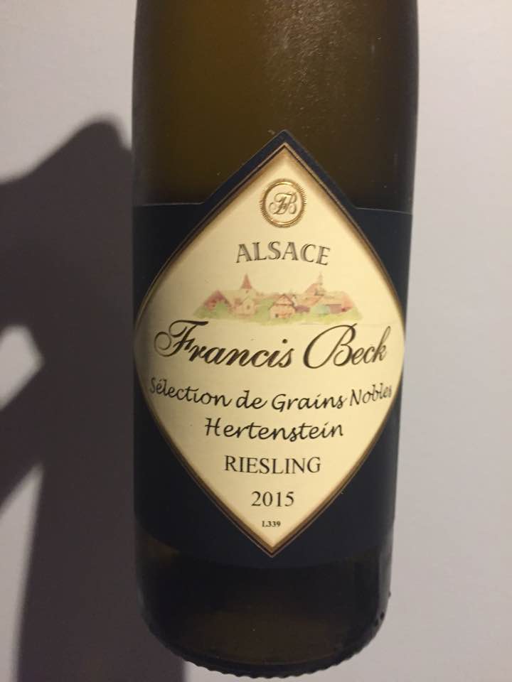 Francis Beck – Riesling 2015 – Sélection de Grains Nobles – Alsace