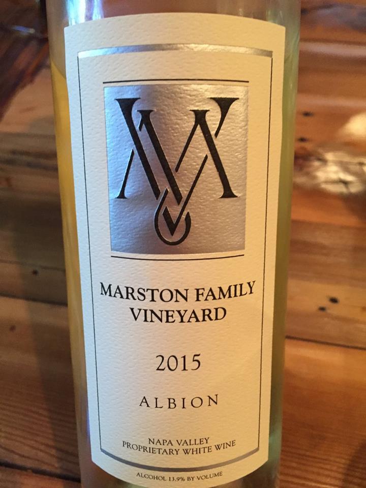 Marston Family Vineyard – Albion 2015 – Proprietary White Wine – Napa Valley