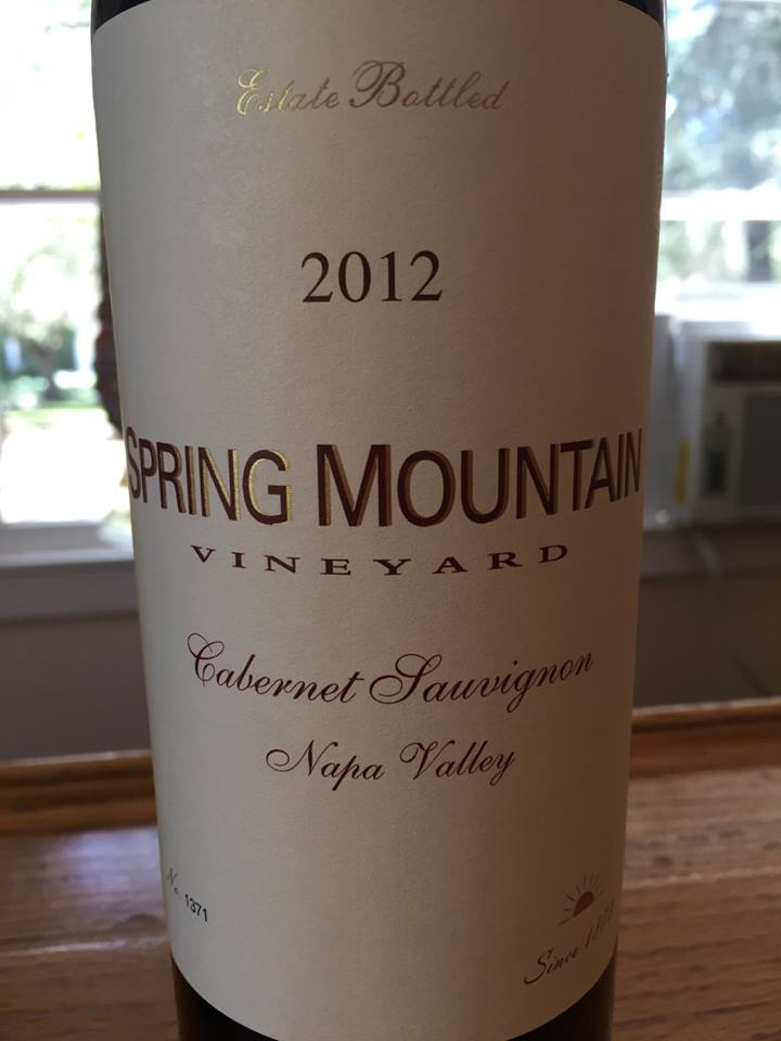 Spring Mountain Vineyard – Cabernet Sauvignon 2012 – Napa Valley