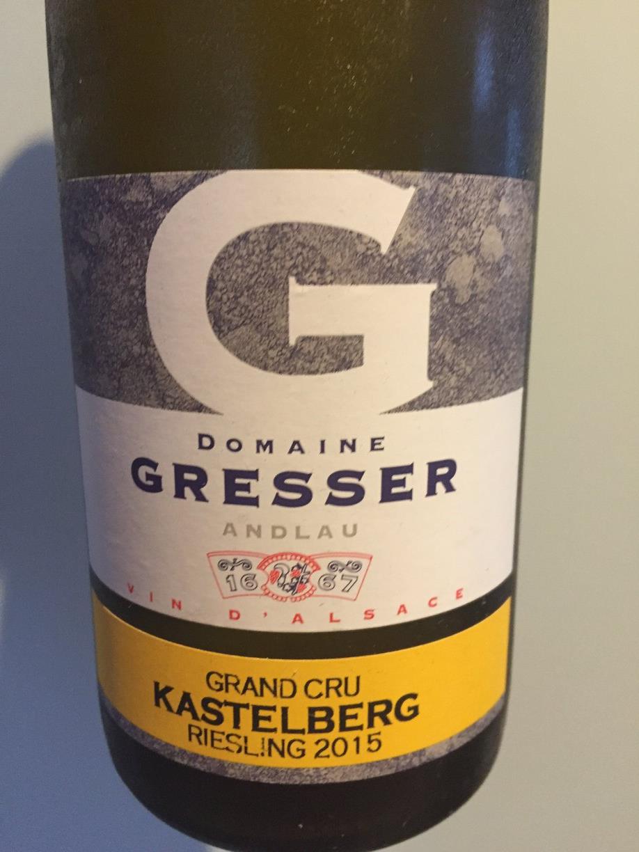Domaine Gresser – Riesling 2015 – Kasterberg Grand Cru – Alsace