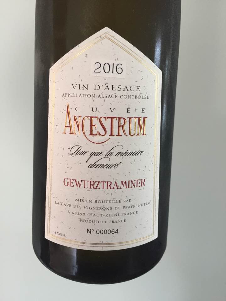Cave des Vignerons de Pfaffenheim – Cuvée Ancestrum 2016, Gewurztraminer – Alsace