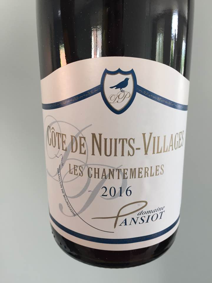 Domaine Pansiot – Les Chantemerles 2016 – Côte de Nuits-Villages