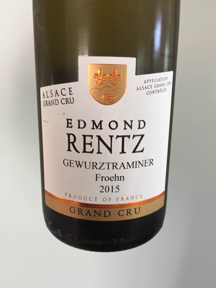 Edmond Rentz – Gewurztraminer 2015 – Alsace Grand Cru, Froehn