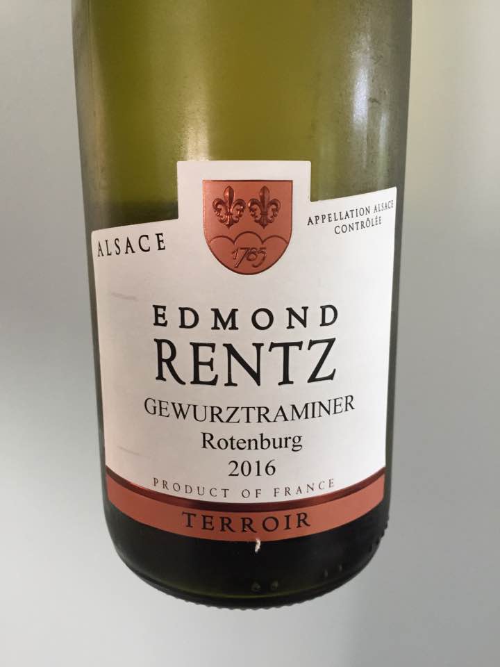 Edmond Rentz – Gewurztraminer 2016, Terroir – Alsace, Rotenburg