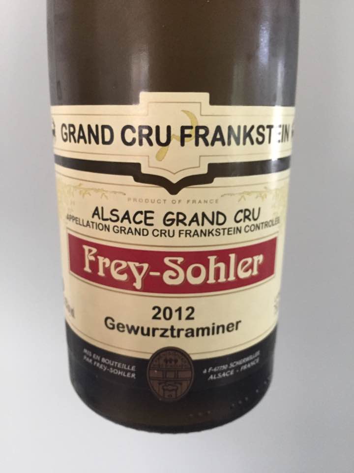 Frey-Sohler – Gewurztraminer 2012 – Alsace Grand Cru, Frankstein