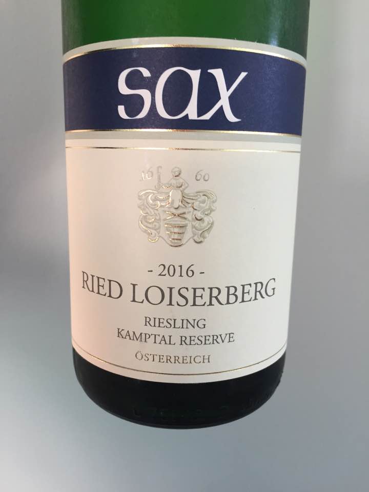 Sax – Riesling 2016 Ried Loiserberg – Kamptal DAC Reserve 