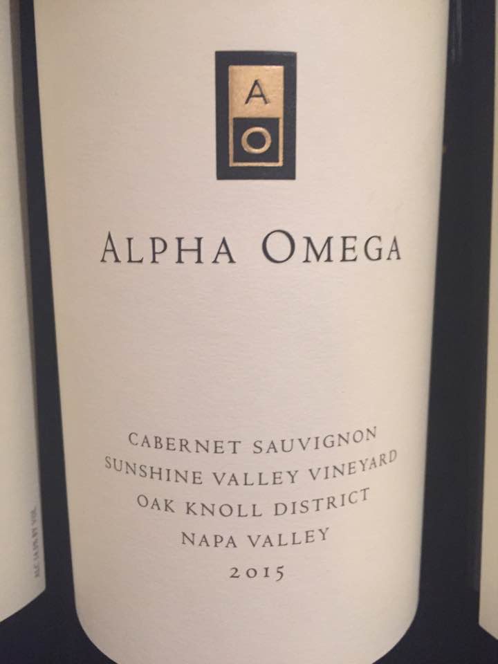Alpha Omega – Cabernet Sauvignon 2015, Sunshine Valley Vineyard – Oak Knoll District, Napa Valley