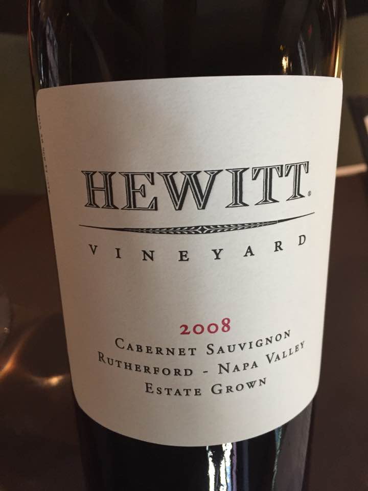 Hewitt Vineyard – Cabernet Sauvignon 2008 – Napa Valley