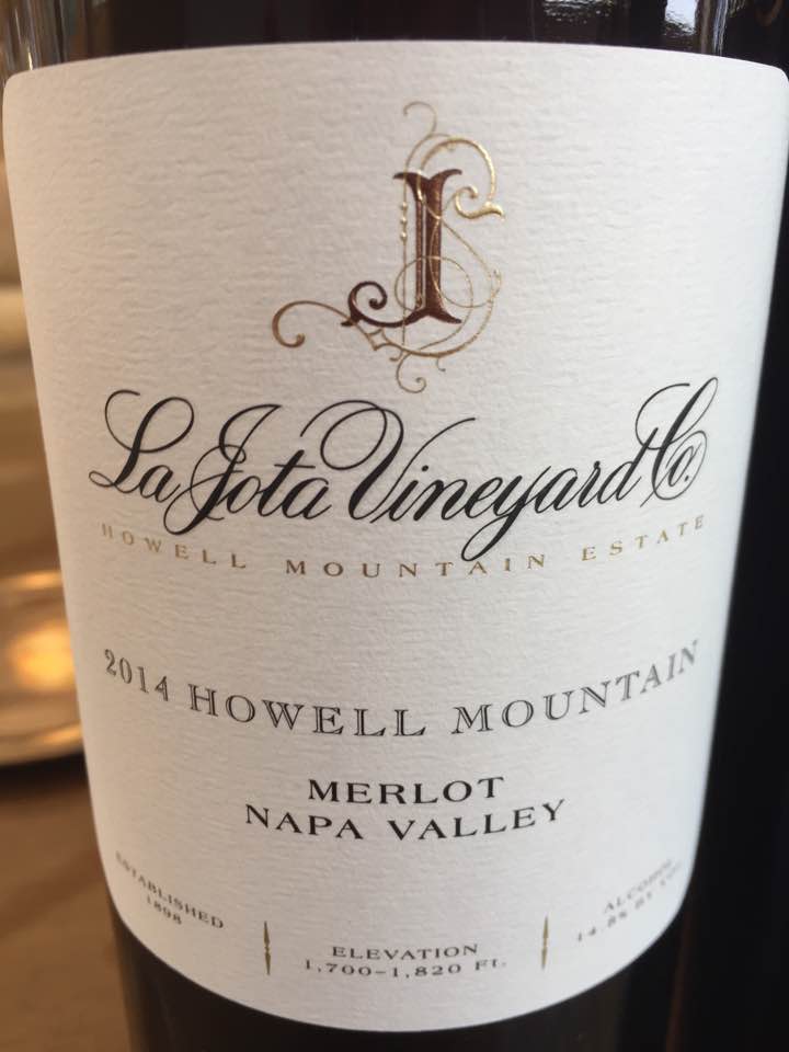 La Jota Vineyard – Merlot 2014, Howell Mountain, Napa Valley