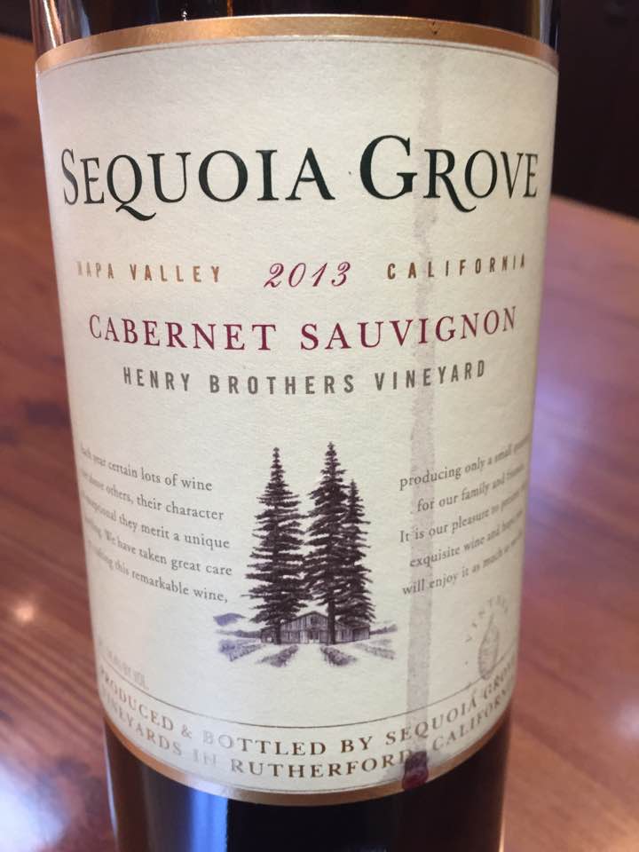Sequoia Grove – Cabernet Sauvignon 2013 – Henry Brothers Vineyard – Napa Valley 