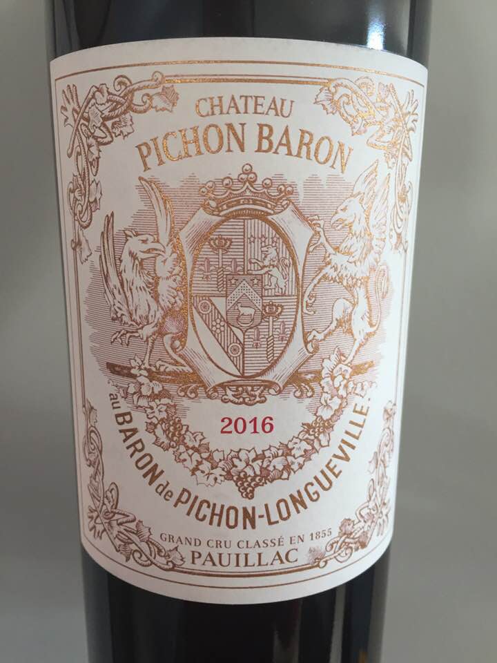 Château Pichon Baron 2016 – Pauillac, Cru Classé