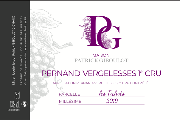 Maison Patrick Giboulot – Les Fichots 2019 – Pernand-Vergelesse 1er Cru