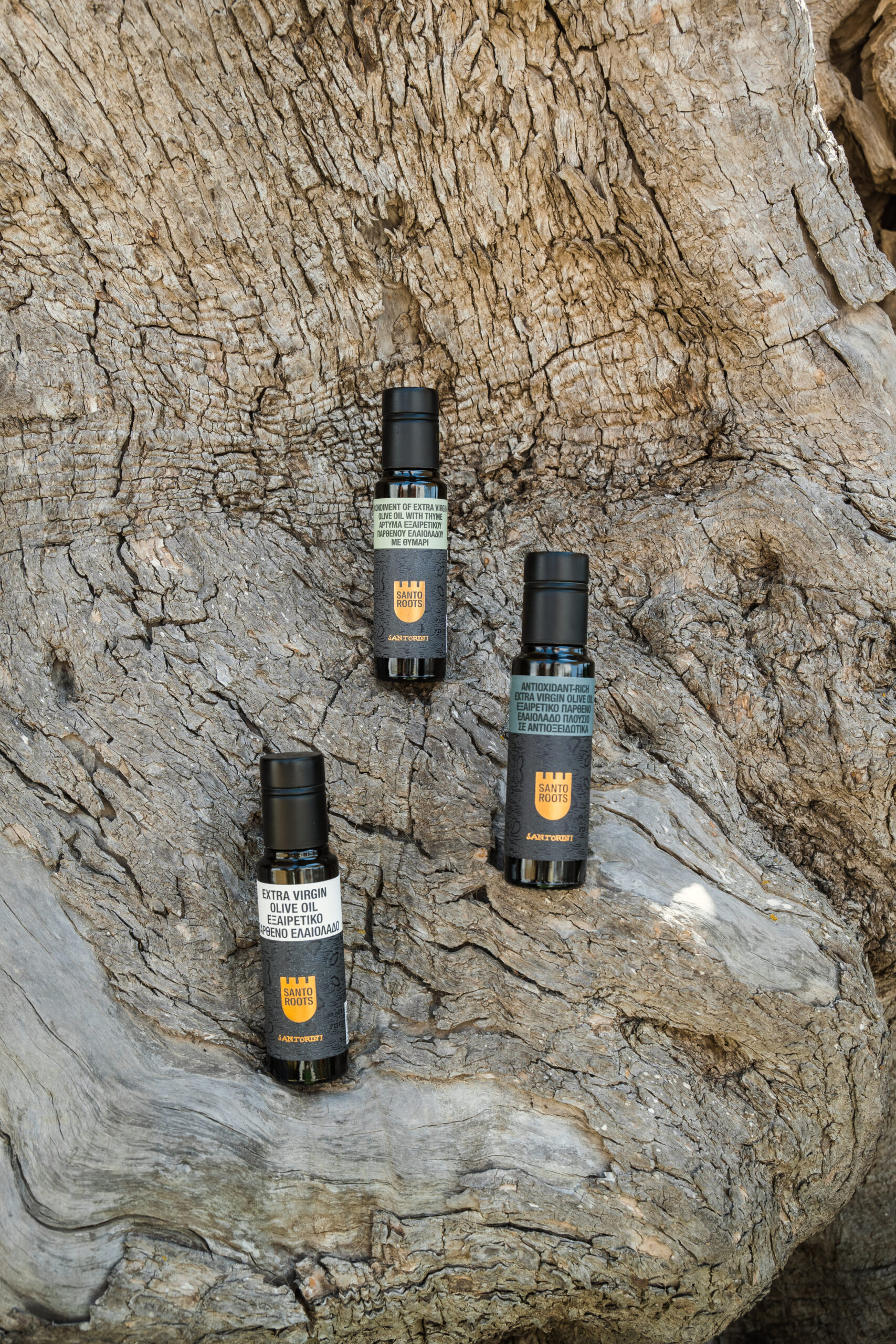 Santo Roots Huile d’Olive Extra Vierge parfumée au thym (Santorini, Grèce)