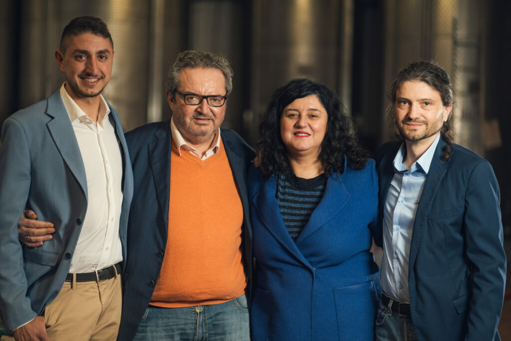 Monsupello présente le Nouveau Blanc de Noirs Extra Brut. Federico Fermini, Pierangelo e Laura Boatti, Stefano Torre