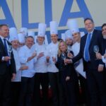 Chefs italiens et représentants institutionnels lors du lancement de la candidature Unesco de la cuisine italienne à Vinitaly