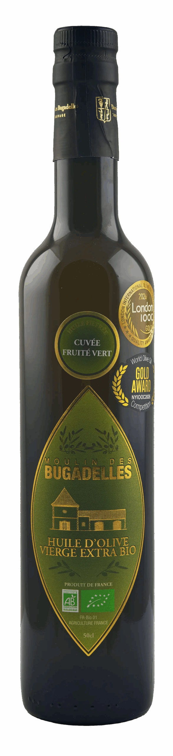 Moulin Les Bugadelles « Fruité Vert» Huile d’olive Vierge Extra Bio – Languedoc (France)