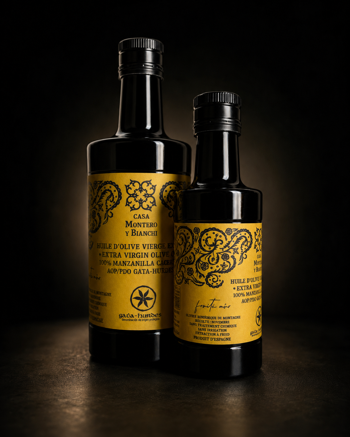 Casa Montero y Bianchi « Fruité Mûr », Huile d’Olive Vierge Extra – AOP Gata-Hurdes, Estrémadure (Espagne)